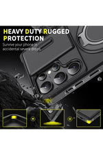 Load image into Gallery viewer, Samsung Galaxy A16 Uyumlu Kılıf Kamera Korumalı Sürgülü 360 Dönebilen Magsafe Stand Tank Kapak