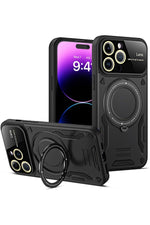 Load image into Gallery viewer, iPhone 15 Pro Uyumlu Kılıf Magsafe Standlı Kamera Lens Korumalı Darbelere Dayanklı Renkli Tank Kapak