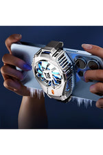 Load image into Gallery viewer, iPhone/Samsung ve Tüm Telefon Tablet Uyumlu Vantuzlu Sabitlenen Soğutucu LED Isı Önleyici Fan