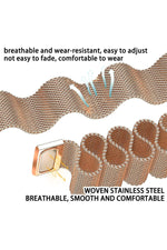 Load image into Gallery viewer, Xiaomi Mi Band 8 Uyumlu Kordon Ayarlanabilir Mıknatıslı Metal Hasır Manyetik Paslanmaz Kordon