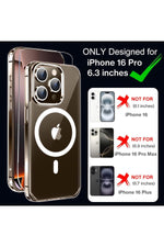 Load image into Gallery viewer, iPhone 15 Pro Uyumlu Kılıf Kamera Koruma Camı Ekran Koruyucu Şeffaf Magsafe Temperli Cam Koruma