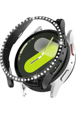 Load image into Gallery viewer, Samsung Galaxy Watch 4/5/6/7 40mm Uyumlu Kılıf Ekran ve Kasa Koruyucu Parlak Taşlı Kasa Koruma Guard
