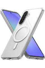 Load image into Gallery viewer, Samsung Galaxy A36 Uyumlu Kılıf Kamera Çıkıntılı Şeffaf Magsafe Kılıf Kablosuz Şarj Destekli Kapak