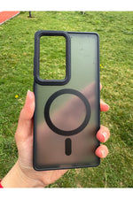 Load image into Gallery viewer, Samsung Galaxy S25 Ultra Uyumlu Kılıf Magsafe Renkli Mat Sararmaz Kamera Etrafı Metalik Kapak