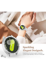 Load image into Gallery viewer, Samsung Galaxy Watch 4/5/6/7 40mm Uyumlu Kılıf Ekran ve Kasa Koruyucu Parlak Taşlı Kasa Koruma Guard