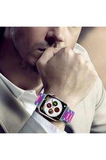 Load image into Gallery viewer, Apple Watch 9 8 7 6 5 4 3 2 1 Se 38mm/40mm/41mm Uyumlu Kordon Ayarlanabilir Parlak Metal Paslanmaz