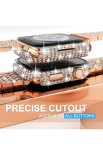 Load image into Gallery viewer, Apple Watch 41mm 7/8/9 Uyumlu Kılıf Ekran ve Kasa Koruyucu Parlak Büyük Taşlı Watch Kasa Koruma