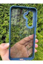 Load image into Gallery viewer, Samsung Galaxy A56/A36 Uyumlu Kılıf Siyah Transparan Şeffaf Kamera Çevresi Metal Koruyucu Silikon