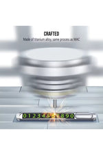 Load image into Gallery viewer, Araç içi Telefon Numaratör Araç Park Telefonu Premium Metalik Torpido Üzeri Alt Kısmı Yapışkanlı