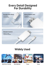 Load image into Gallery viewer, iPhone X-11-12-13 Mini-14-14 Plus-14 Pro Max Uyumlu Lightning HDMI Çevirici 4K 1080P 2m Dönüştürücü