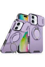 Load image into Gallery viewer, iPhone 16 Uyumlu Kılıf Kamera Korumalı Sürgülü 360 Dönebilen Magsafe Stand Renkli Tank Kapak