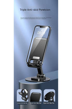 Load image into Gallery viewer, Yüksek Kaliteli Katlanabilir 360 Dönebilen Ayarlanabilir Telefon Tutucu Masa Üstü Tablet Standı