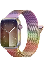 Load image into Gallery viewer, Apple Watch 9 8 7 6 5 4 3 2 1 Se 38mm/40mm/41mm Uyumlu Kordon Mıknatıslı Ayarlanabilir Metal Kordon