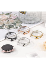 Load image into Gallery viewer, Samsung Galaxy Watch 4/5/6/7 40mm Uyumlu Kılıf Ekran ve Kasa Koruyucu Parlak Taşlı Kasa Koruma Guard