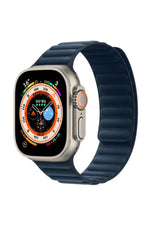Load image into Gallery viewer, Apple Watch 9 8 7 6 5 4 3 2 1 Se 38mm/40mm/41mm Uyumlu Kordon Mıknatıslı Magnetli Deri Kordon