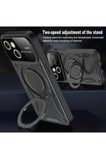 Load image into Gallery viewer, iPhone 15 Uyumlu Kılıf Magsafe Standlı Kamera Lens Korumalı Darbelere Dayanıklı Renkli Tank Kapak