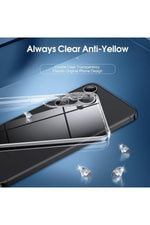 Load image into Gallery viewer, Samsung Galaxy S24 Uyumlu Kılıf 3D Kamera Koruma Darbe Önleyici Şeffaf Esnek Renksiz Silikon Kapak