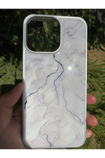 Load image into Gallery viewer, iPhone 15 Pro Max Uyumlu Kılıf Parlak Mermer Desenli Kamera Kenar Koruyuculu Arka Kapak