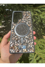 Load image into Gallery viewer, Samsung Galaxy S25 Ultra Uyumlu Taşlı Magsafe Kılıf Parlak Taşlı Smli Koruyucu Kablosuz Şarj Silikon
