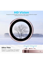 Load image into Gallery viewer, İphone 15/iphone 15 Plus Uyumlu Kamera Lens Koruyucu Dayanıkl Renkli Metal Temperli Cam Koruma