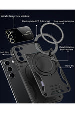 Load image into Gallery viewer, Samsung Galaxy A16 Uyumlu Kılıf Magsafe Standlı Kamera Lens Korumalı Dayanıklı Renkli Tank Kapak