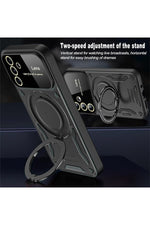 Load image into Gallery viewer, Samsung Galaxy A14 Uyumlu Kılıf Magsafe Standlı Kamera Lens Korumalı Dayanıklı Renkli Tank Kapak