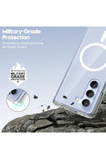 Load image into Gallery viewer, Samsung Galaxy Z Fold 5 Uyumlu Kılıf Kamera Çıkıntılı Şeffaf Magsafe Kablosuz Şarj Destekli Kapak