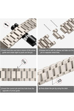 Load image into Gallery viewer, Apple Watch 9 8 7 6 5 4 3 2 1 Se 38mm/40mm/41mm Uyumlu Kordon Ayarlanabilir Parlak Metal Paslanmaz