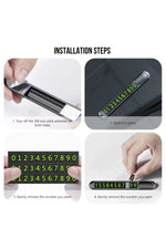 Load image into Gallery viewer, Araç içi Telefon Numaratör Araç Park Telefonu Premium Metalik Torpido Üzeri Alt Kısmı Yapışkanlı