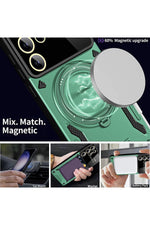 Load image into Gallery viewer, Samsung Galaxy S24 Ultra Uyumlu Kılıf Magsafe Standlı Kamera Lens Koruma Dayanıklı Renkli Tank Kapak