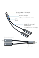 Load image into Gallery viewer, iPhone 15 Pro 15 Plus 15 Pro Max Uyumlu Type-C Kulaklık Çevirici Dönüştürücü Bluetooth Gerektirmez