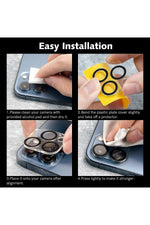 Load image into Gallery viewer, iPhone 14 Pro/14 Pro Max Uyumlu Kamera Koruyucu Temperli Cam Çizilmelere Karşı Dayanıklı Kamera Lens