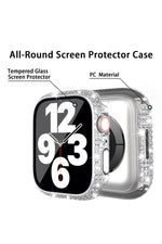 Load image into Gallery viewer, Apple Watch 44mm Uyumlu Kılıf Ekran ve Kasa Koruyucu Parlak Büyük Taşlı Watch Kasa Koruma