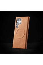 Load image into Gallery viewer, Samsung Galaxy S24 Ultra Uyumlu Deri Magsafe Kılıf Yüksek Kaliteli Kablosuz Şarj Destekli Manyetik