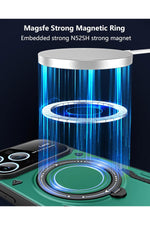 Load image into Gallery viewer, iPhone 15 Pro Uyumlu Kılıf Magsafe Standlı Kamera Lens Korumalı Darbelere Dayanklı Renkli Tank Kapak