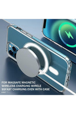 Load image into Gallery viewer, iPhone 12 Uyumlu Kılıf Kamera Çıkıntılı Şeffaf Magsafe Kılıf Kablosuz Şarj Destekli Kapak