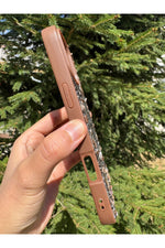 Load image into Gallery viewer, iPhone 15 Pro Max Uyumlu Taşlı Magsafe Kılıf Parlak Taşlı Simli Koruyucu Kablosuz Şarj Silikon Kapak