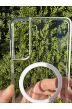 Load image into Gallery viewer, Samsung Galaxy S21 Fe Uyumlu Kılıf İnce Sert Sararmaz Magsafe Kamera Kenarı Koruyucu Dayanıklı Kapak