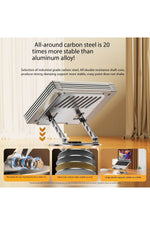 Load image into Gallery viewer, Dönebilen Yüksek Kaliteli Katlanabilir Ayarlanabilir Metal Masa Üstü Tablet Macbook Laptop Standı