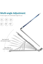 Load image into Gallery viewer, Kademeli Ayarlanabilir Metal Laptop Standı Macbook/notebook Katlanabilir Hafif Kaymaz Tablet Tutucu