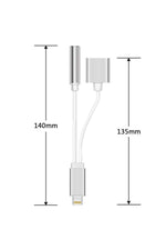 Load image into Gallery viewer, Apple iPhone 14 13 12 11 X 8 7 Uyumlu Kulaklık Çevirici Lightning Dönüştürücü Bluetooth Gerektirmez