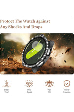 Load image into Gallery viewer, Samsung Galaxy Watch 4/5/6/7 40mm Uyumlu Kılıf Ekran ve Kasa Koruyucu Parlak Taşlı Kasa Koruma Guard