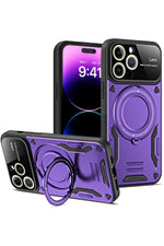 Load image into Gallery viewer, iPhone 15 Pro Uyumlu Kılıf Magsafe Standlı Kamera Lens Korumalı Darbelere Dayanklı Renkli Tank Kapak