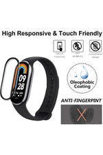 Load image into Gallery viewer, Xiaomi Mi Band 8 Uyumlu Tam Kaplayan Darbelere Karşı Dayanıklı Kırılmaz Cam Nano Ekran Koruyucu