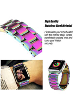 Load image into Gallery viewer, Apple Watch 9 8 7 6 5 4 3 2 1 Se 38mm/40mm/41mm Uyumlu Kordon Ayarlanabilir Parlak Metal Paslanmaz
