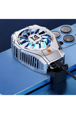 Load image into Gallery viewer, iPhone/Samsung ve Tüm Telefon Tablet Uyumlu Vantuzlu Sabitlenen Soğutucu LED Isı Önleyici Fan