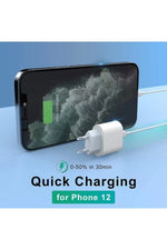 Load image into Gallery viewer, Apple iPhone 20W Hızlı Şarj Özellikli Usb-C Power Güç Adaptör ve Kablo (iPhone 14 - 13 - 12 - 11)