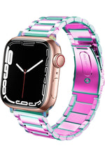 Load image into Gallery viewer, Apple Watch 9 8 7 6 5 4 3 2 1 Se 38mm/40mm/41mm Uyumlu Kordon Ayarlanabilir Parlak Metal Paslanmaz