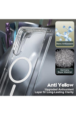 Load image into Gallery viewer, Samsung Galaxy Z Fold 5 Uyumlu Kılıf Kamera Çıkıntılı Şeffaf Magsafe Kablosuz Şarj Destekli Kapak