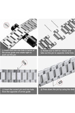 Load image into Gallery viewer, Apple Watch 9 8 7 6 5 4 3 2 Se 42mm/44mm/45mm/49mm Uyumlu Kordon Ayarlanablir Parlak Metal Paslanmaz